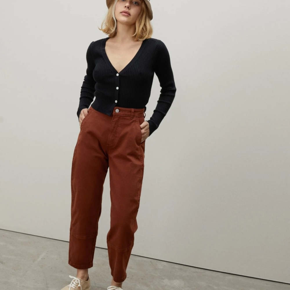 | Everlane | Cotton-Merino Cropped Cardigan